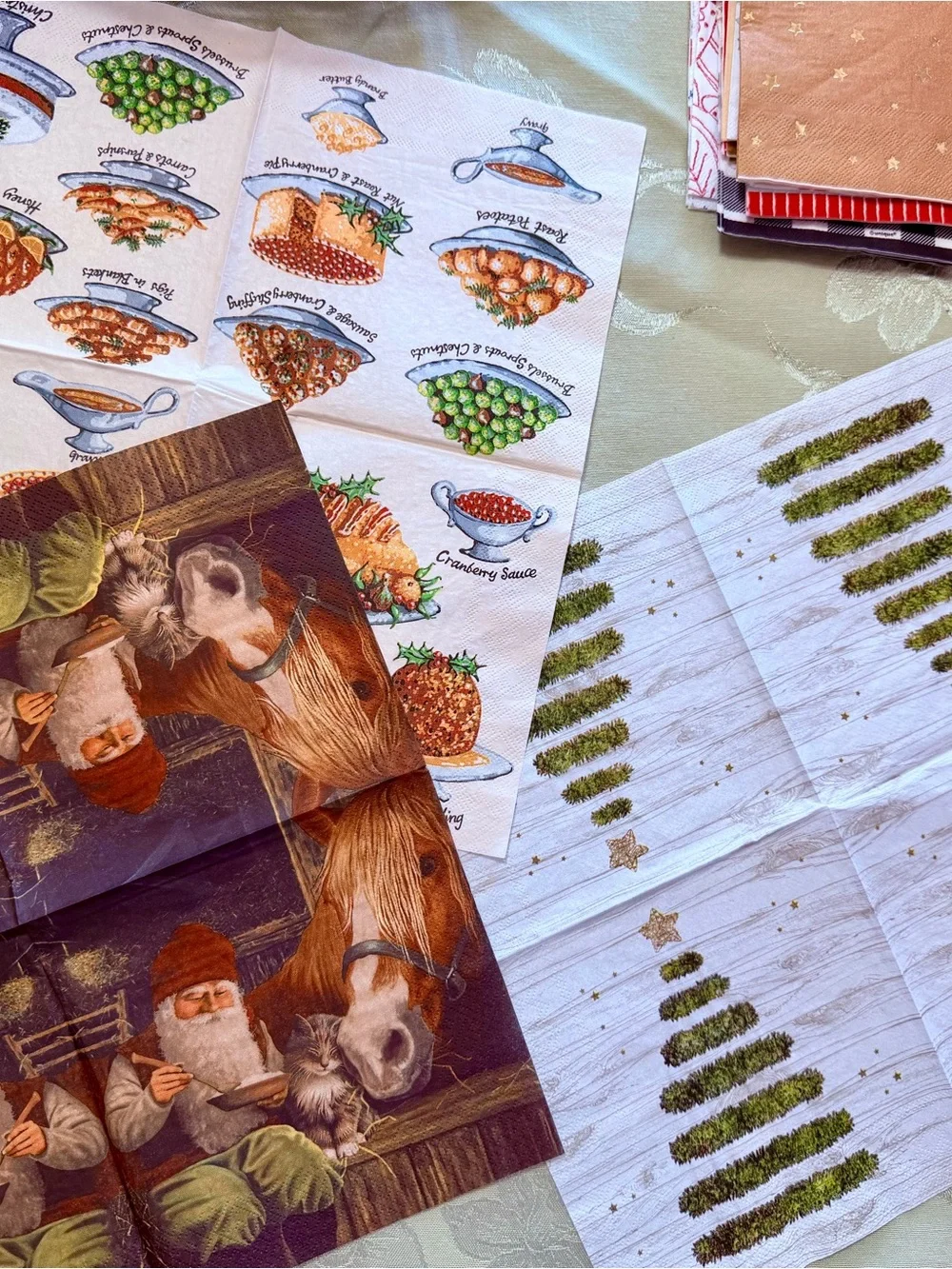 18 Different Christmas Holiday Paper Napkins Decoupage Junk Journal Craft Bundle